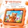 Modio M72 Tablet 7 Inch HD Display, 6GB RAM + 256GB Storage, Android 13, Dual Camera (5MP+2MP), 3000mAh Battery, 5G WiFi, Shockproof Protective Case with Accessories &ndash; Orange