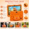 Modio M72 Tablet 7 Inch HD Display, 6GB RAM + 256GB Storage, Android 13, Dual Camera (5MP+2MP), 3000mAh Battery, 5G WiFi, Shockproof Protective Case with Accessories &ndash; Orange