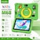 Modio M68 Tablet 7 Inch HD Display, 6GB RAM 128GB Storage, Android 13, Dual Camera, 3000mAh Battery, 5G WiFi, Shockproof Protective Case with Accessories &ndash; Green