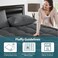 600 GSM Luxury Mattress Topper &ndash; Super Soft Fluffy Bed Pad with Elastic Bands, Extra Thick Breathable Hotel Comfort   Cozy Home Feel better (Gray, Super King Size - W 200 x L 200 cm)