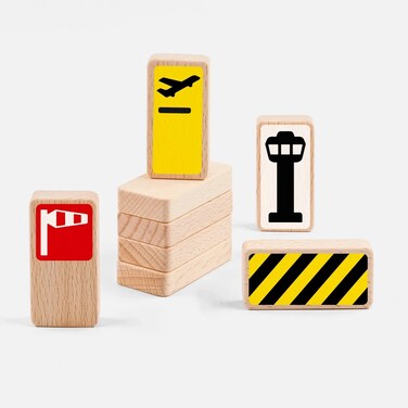 Roadblocks Set Airport Signs