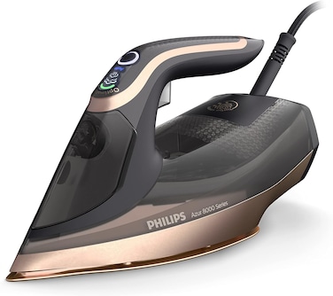 Philips Azur 8000 Series Steam Iron - 3000W, 260 g Turbo Steam Boost, No Burns, 80 g Continuous Steam, Auto Shut-off - DST8041/86