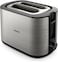 Philips Viva Collection Toaster, Black &amp; Stainless Steel, HD2650/91
