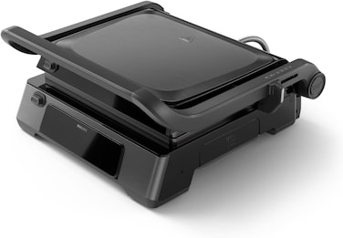 Philips 7000 Series Contact Grill- 2200W,Opens 180&deg; for countertop grilling,Precision digital control,8 preset functions,adjustable height,handle lock,Removable drip tray,2year warranty- HD6307/70