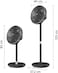 Philips Pedestal Fan 3000 Series - Fan Airflow 2562 m&sup3;/h, Ultra Quite, Tiltable &amp; Oscillating, 40cm Head Diameter, Adjustable Height, Connected to Smart Phone, Black - CX3550/01