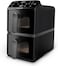 Philips Stacked Dual Basket Airfryer - 5L + 5L Black - NA460/09