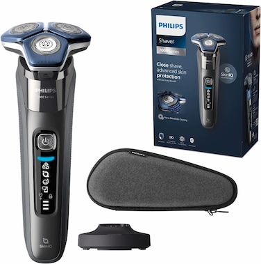 Philips Shaver Series 7000 - Wet &amp; Dry Mens Electric Shaver with SkinIQ Technology, Pop-up Trimmer, Charging Stand, Travel Case and Cleaning Brush (Model S7887