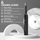 Necomi Sonic Electric Toothbrushes, USB Rechargeable Ultrasonic Tooth Brush with 4 Brush Heads 6 Cleaning Modes and Smart Timer IPX7 Waterproof Cleaning Toothbrushes for Adults and Kids（Black）