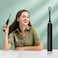 Necomi Sonic Electric Toothbrushes, USB Rechargeable Ultrasonic Tooth Brush with 4 Brush Heads 6 Cleaning Modes and Smart Timer IPX7 Waterproof Cleaning Toothbrushes for Adults and Kids（Black）