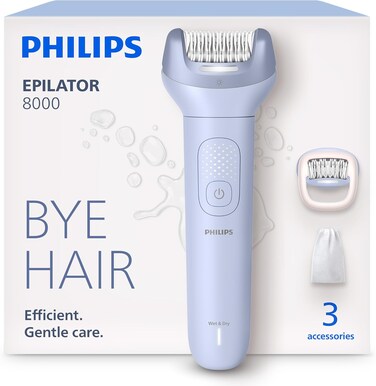 Philips Epilator Series 8000 Cordless Wet &amp; Dry Epilator (BRE708/00)