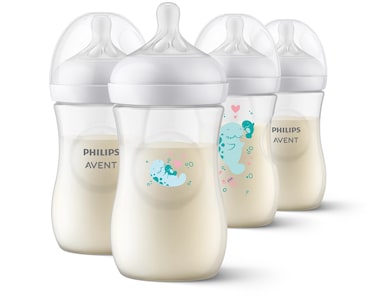 Philips Avent Natural Response Gift Set for Babies, 260 ml, 4 pack  with T3 Teats (from 1 Month)