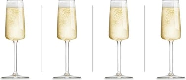 ROYAL LEERDAM 4PCS INDIGO CHAMPAGNE GLASS SET 230 ML