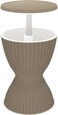 vidaXL 3-in-1 Ice Cooler Table Light Brown Polypropylene