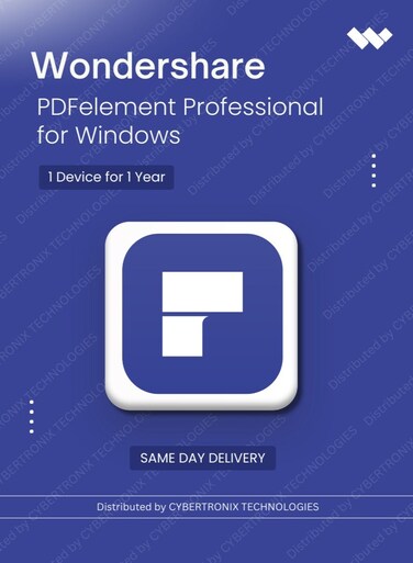 Wondershare PDFelement Professional for Windows Individual   1 Year   Digital License   Same Day Delivery