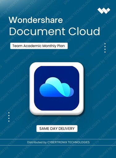 Wondershare Document Cloud Team Academic   1 Month   Digital License   Same Day Delivery