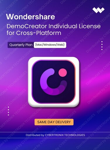 Wondershare DemoCreator Individual License for Cross-Platform (Mac/Windows/Web)   Quarterly Plan   Digital License   Same Day Delivery