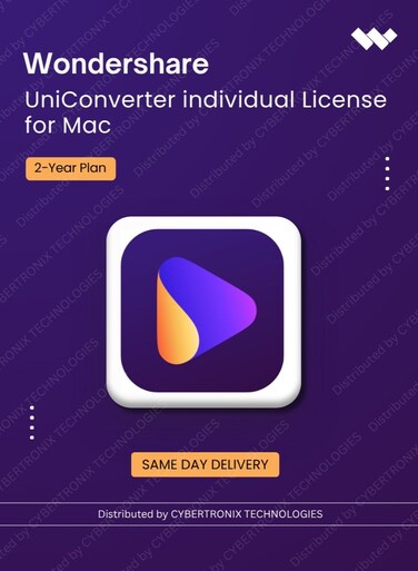 Wondershare UniConverter Individual License for Mac   2 Year   Digital License   Same Day Delivery