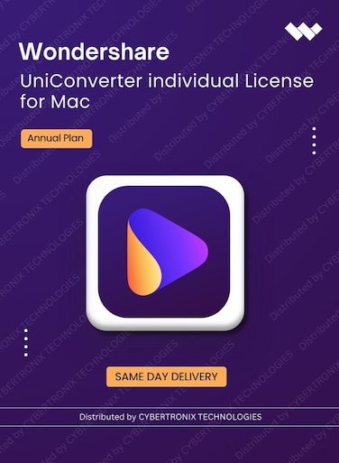 Wondershare UniConverter Individual License for Mac   Annual Plan   Digital License   Same Day Delivery