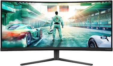 Philips Evnia 3000 Gaming Curved Monitor, 34" Fast VA Display, WQHD Resolution, 180Hz Refresh Rate, 1ms (GtG) Response Time, SmartImage Game Enhancement, 1.07b Color Display, Black   34M2C3500L/01