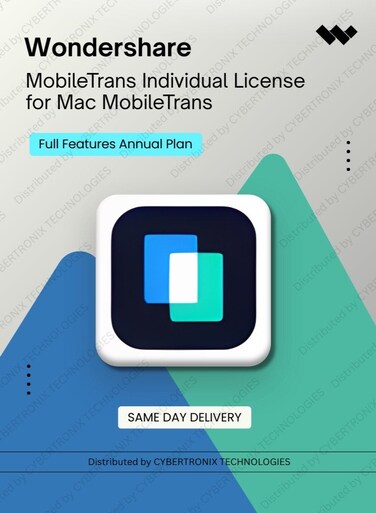 Wondershare MobileTrans Individual License for Mac MobileTrans - Full Features   Annual Plan   Digital License   Same Day Delivery