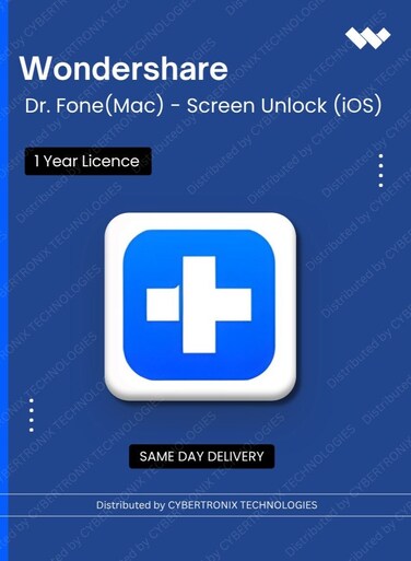 Wondershare Dr.Fone (Mac) - Screen Unlock (iOS)   1 Year   Digital License   Same Day Delivery