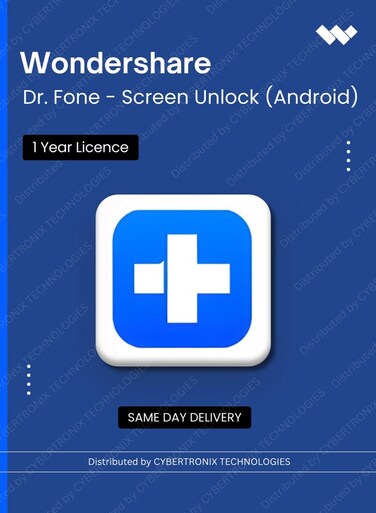 Wondershare Dr.Fone - Screen Unlock (Android)   1 Year   Digital License   Same Day Delivery