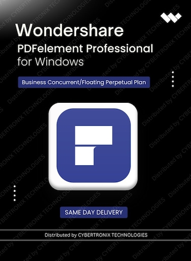 Wondershare PDFelement Professional for Windows Business Concurrent/Floating   Lifetime   Digital License   Same Day Delivery