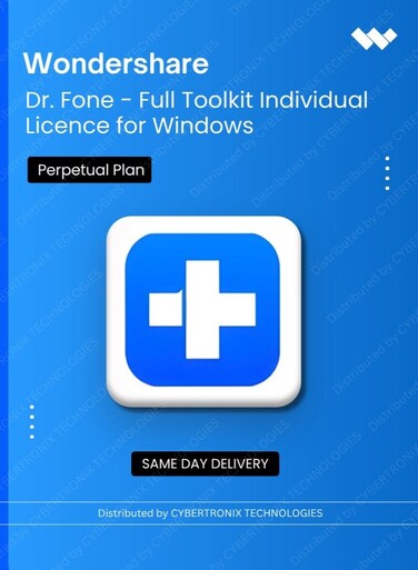 Wondershare Dr.Fone - Full Toolkit Individual License for Windows   Perpetual Plan   Digital License   Same Day Delivery
