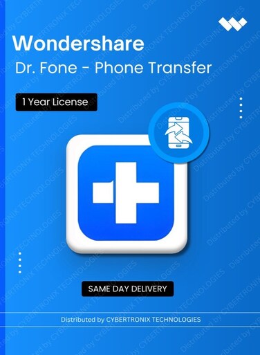 Wondershare Dr.Fone - Phone Transfer   1 Year   Digital License   Same Day Delivery