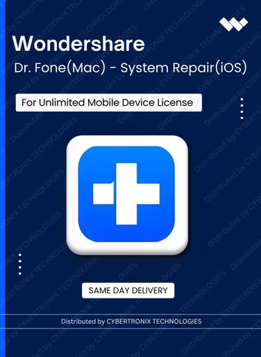Wondershare Dr.Fone(Mac) - System Repair (iOS)   Unlimited Mobile Device   Digital License   Same Day Delivery
