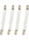 Elastic Bed Sheet Mattress Fasteners Clips Grippers Straps Suspender Holder - Pack Of 4 White Standardcm