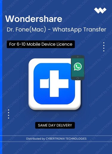Wondershare Dr.Fone(Mac) - WhatsApp Transfer for 6-10 Mobile Device   Digital License   Same Day Delivery