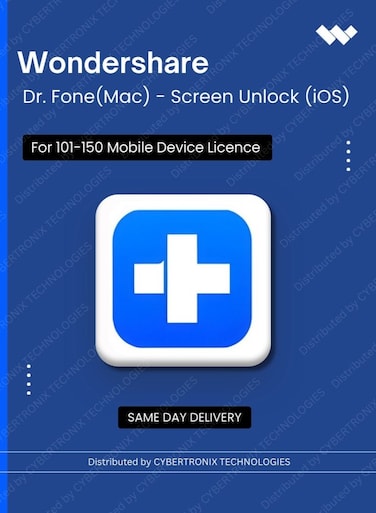 Wondershare Dr.Fone (Mac) - فتح الشاشة (iOS) 101-150 ترخيص رقمي للأجهزة المحمولة