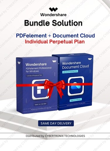 Wondershare Bundle Solution: PDFelement and Document Cloud Individual   Lifetime   Digital License   Same Day Delivery