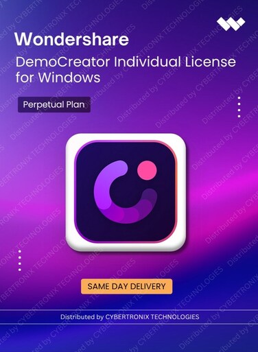 Wondershare DemoCreator Individual License for Windows   Perpetual Plan   Digital License   Same Day Delivery
