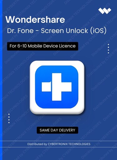Wondershare Dr.Fone- Screen Unlock (iOS)   6-10 Mobile Device   Digital License   Same Day Delivery