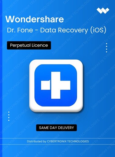 Wondershare Dr.Fone - Data Recovery (iOS)   Perpetual License   Digital License   Same Day Delivery