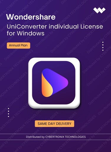 Wondershare UniConverter Individual License for Windows   Annual Plan   Digital License   Same Day Delivery