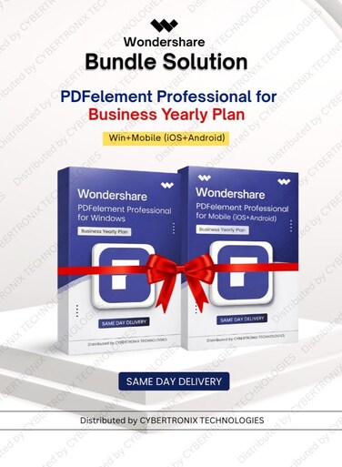 Wondershare Bundle Solution: PDFelement Professional for Business   1Year   Win+Mobile(iOS+Android)   Digital License   Same Day Delivery