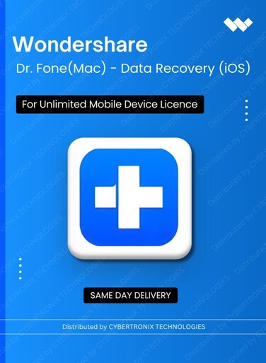 Wondershare Dr.Fone (Mac) - Data Recovery (iOS)   Unlimited Mobile Device   Digital License   Same Day Delivery