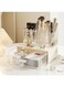 Desk Organizer Clear Plastic Desk Storage Box, Desktop Organization for Office Supplies, Gel Pens, Pencils, Markers, Tape, Erasers, Paperclips, Chargers