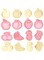 Crethinkaty Fruit Themed Cookie Cutter-8 Plastic Cookie Stamp-Fruit Cartoon Fun Cookie Mold, Children&#39;s Baking Set.