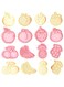 Crethinkaty Fruit Themed Cookie Cutter-8 Plastic Cookie Stamp-Fruit Cartoon Fun Cookie Mold, Children's Baking Set.