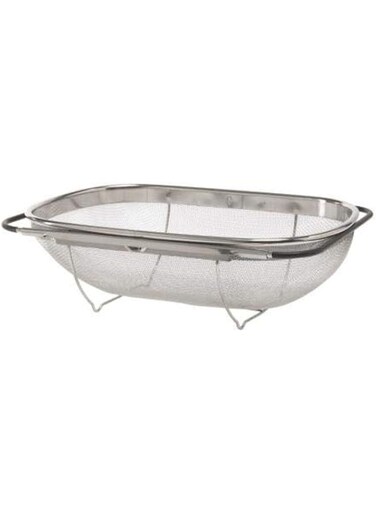 IDEALISK Colander, stainless steel, black