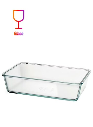 container, large rectangular/glass3.1 l