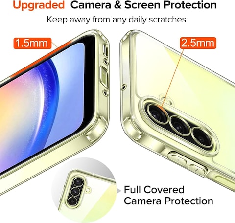 Case Compatible with Samsung Galaxy A56 Case and 2 Pack Tempered Glass Screen Protector, Samsung Galaxy A56 Cover with Camera Protection, Clear Silicone Slim Soft TPU Anti-Scratch Clear