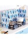 Tazweeq Foldable Kitchen Splash Guard, Kitchen Cooking Frying Pan Splash Guard Gas Stove Cover, Printed Fish Splash Guard