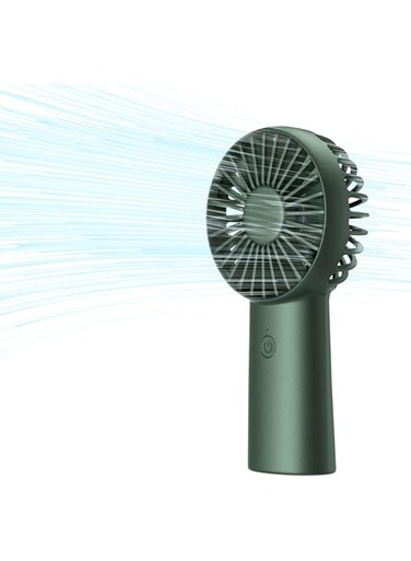 JISULIFE Handheld Fan, 4000mAh Portable Hand Fan, Mini Personal Rechargeable Hand Held Fan, Max 16Hrs Battery Operated USB Small Fan with 3 Speeds for Outdoor Travel Commute Office Women Men-Green