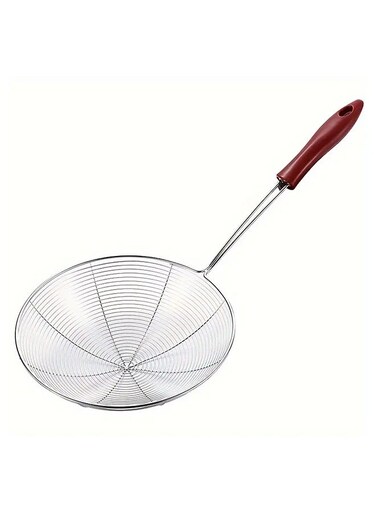 20 cm Stainless Steel Wire Skimmer with 45 cm Handle &acirc;&euro;&ldquo; Ideal for Frying, Draining, and Skimming
