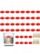 IS MUHE 40 Pieces 1.6 Inch Unscented Floating Candles for Centerpieces, Floating Pool Candles Round Burning Candles Decor for Valentine's Day,3.5-4 Hours Burn Time RED natural (pack of 40) (Red)
